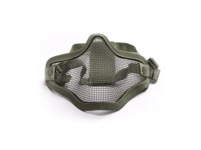 ASG STRIKE SYSTEMS AIRSOFT METAL MESH MASK LOWER HALF GREEN