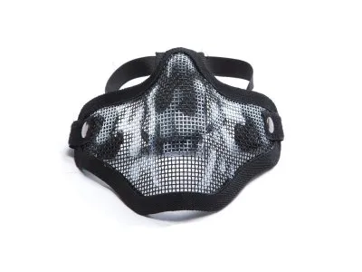 ASG STRIKE SYSTEMS AIRSOFT METAL MESH MASK LOWER HALF SKULL