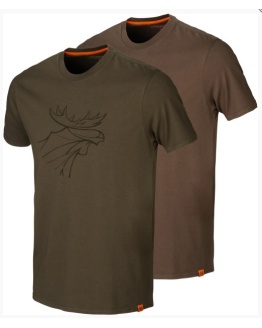 HÃ¤rkila T-Shirt Graphic 2-pack Willow Green/ Slate Brown