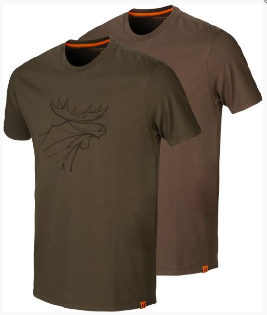 HÃ¤rkila T-Shirt Graphic 2-pack Willow Green/ Slate Brown