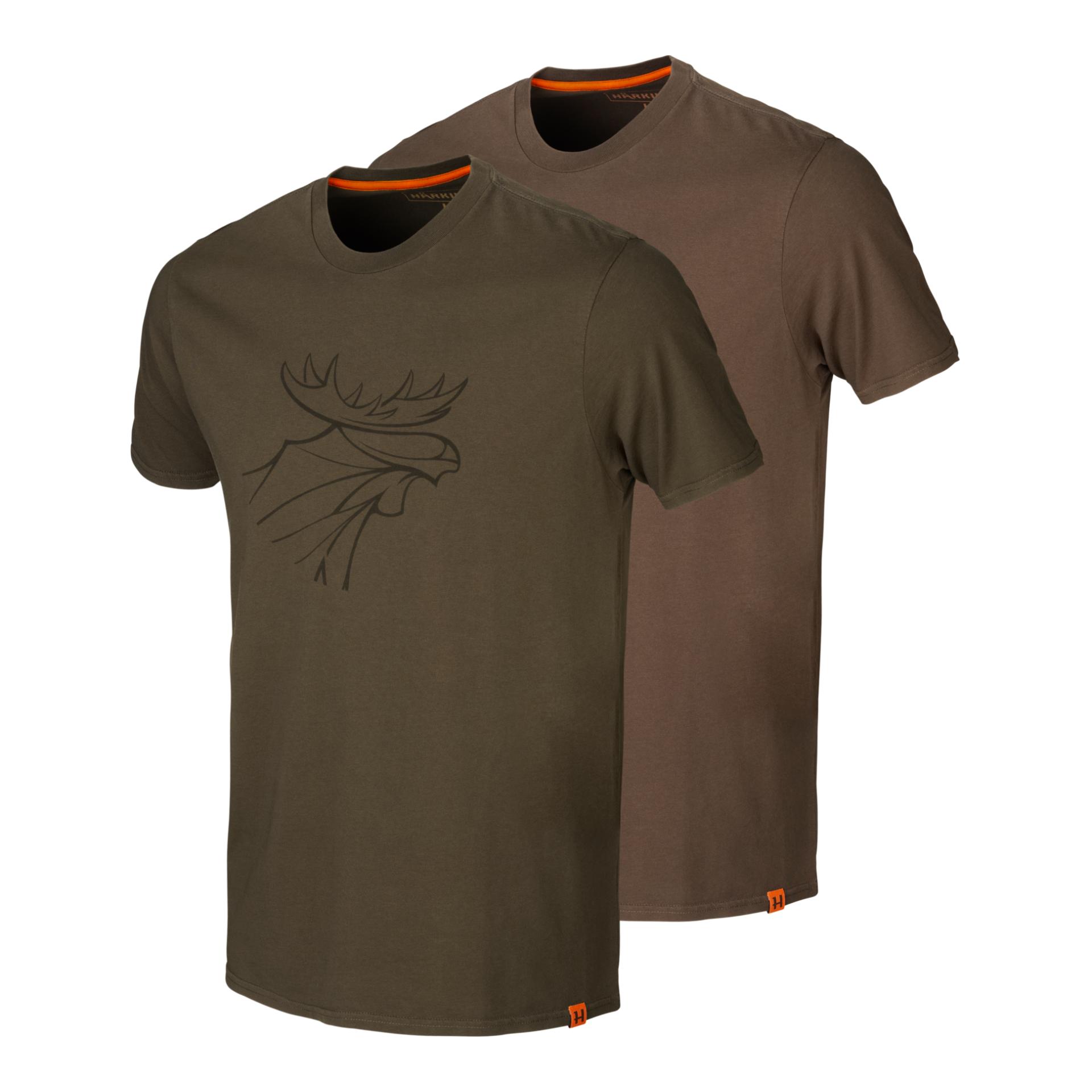 Härkila T-Shirt Graphic 2-pack - Willow Green/Slate brown