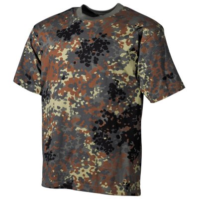 MFH T-Shirt Camo (Färg: Flecktarn, Storlek: Large)