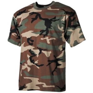MFH T-Shirt Camo (Färg: Woodland, Storlek: Large)