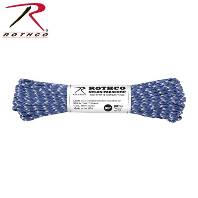Rothco 550lb Type III Paracord 30m (Färg: Blue Camo)