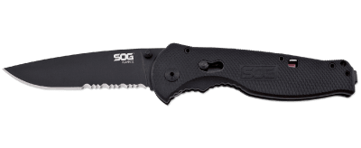 SOG Flash II Black Tini Serr.