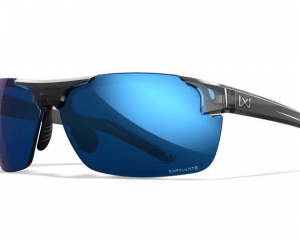 WileyX Prime CAPTIVATE Polarized Blue Mirror Lenses / Gloss Crystal Grey Frame