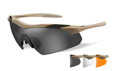 WileyX Vapor Grey/Clear/Light Rust Tan Frame Kit