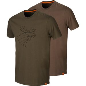 T-Shirt Graphic 2-pack - Willow Green/Slate brown